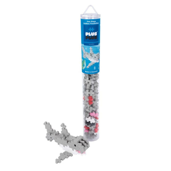 Plus-Plus Shark Building Blocks | 100 Piece Creative Tube | KidzInc Australia