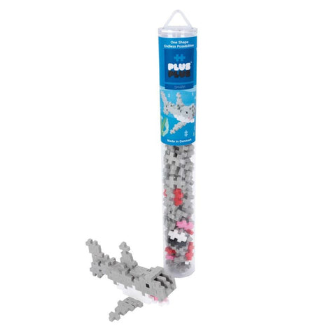 Plus-Plus Shark Building Blocks | 100 Piece Creative Tube | KidzInc Australia
