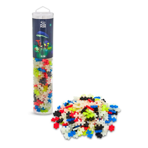 Plus-Plus Glow in the Dark Blocks Tube 240 Pieces | Creative Toy | KidzInc Australia