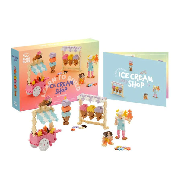 Plus-Plus Learn to Build Ice Cream Shop 285 Piece Set | KidzInc Australia 2