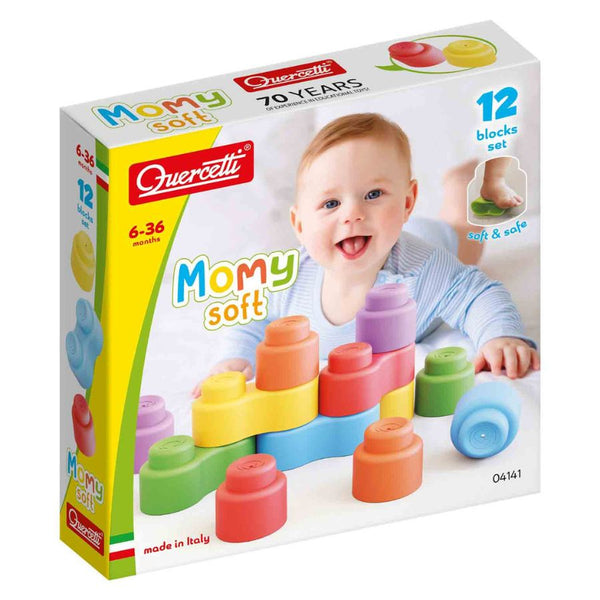 Quercetti Momy Soft Blocks 12 Piece Set | KidzInc Australia