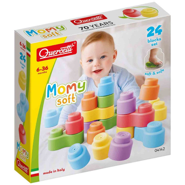 Quercetti Momy Soft Blocks 24 Piece Set | KidzInc Australia