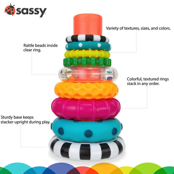 Sassy Baby Stacks of Circles – Award-Winning Stacking Toy | KidzInc Australia 5