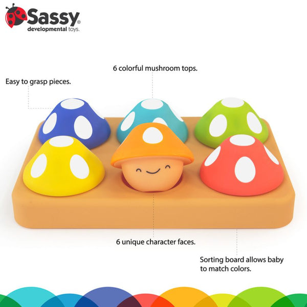 Sassy Baby Mischievous Matching Mushrooms Colour Matching Game | KidzInc Australia 3