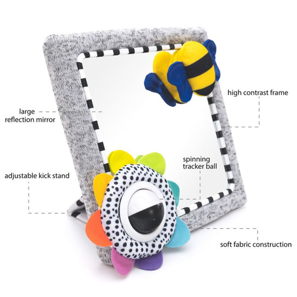 Sassy Baby See Me Bee Floor Mirror | Tummy Time Learning Fun | KidzInc Australia 3