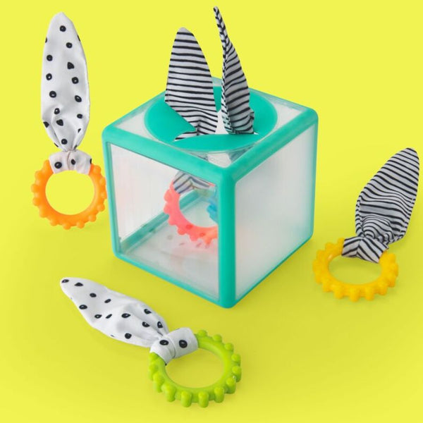 Sassy Baby Rainbow Ring Drop | Stacking & Sensory Development Toy | KidzInc Australia 2