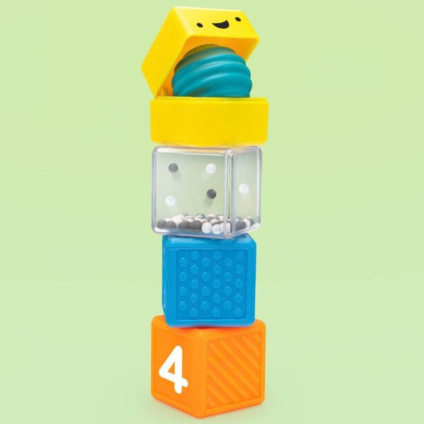 Sassy Baby Busy Builder Activity Blocks | Stacking Toy 12 months + | KidzInc Australia 3