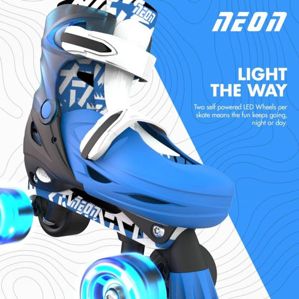 Yvolution Neon Combo Skates | Adjustable Blue Light-Up Skates for Kids | KidzInc Australia 8