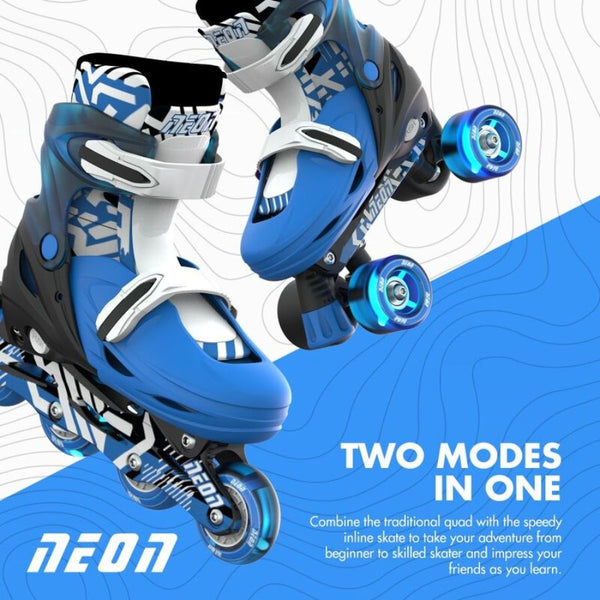 Yvolution Neon Combo Skates | Adjustable Blue Light-Up Skates for Kids | KidzInc Australia 3