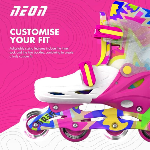 Yvolution Neon Combo Skates | Adjustable Light-Up Skates for Kids | KidzInc Australia 2