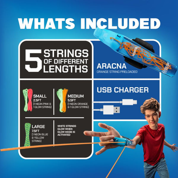 ZipString Aracna Webshooter – Glow Action STEM Toy | KidzInc Australia 3
