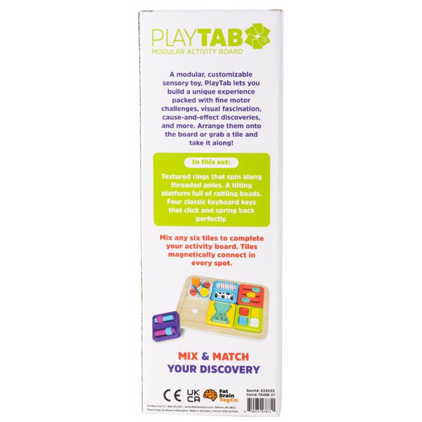 Fat Brain Toy Co PlayTab Tile Set 5 | Threads, Teeter Totter, Keyboard| KidzInc Australia 5