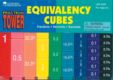 Learning Resources - Fraction Tower Cubes Equivalency Set of 51 | KidzInc Australia | Online Educational Toy Store