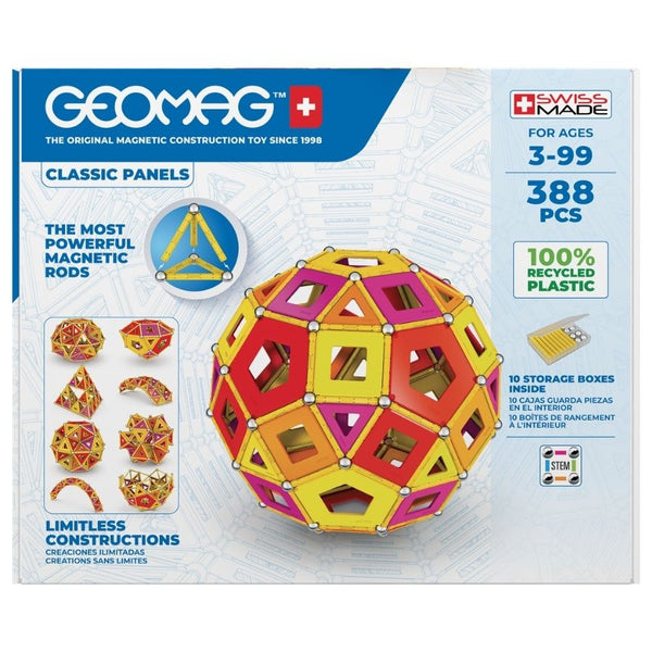 Geomag Masterbox Recycled Plastic Panels Warm Colours 388 Pieces | KidzInc Australia | Educational Toys Online 2