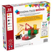 Magna-Tiles Builder Clear Colours 32 pieces Magnetic Tiles | KidzInc 2