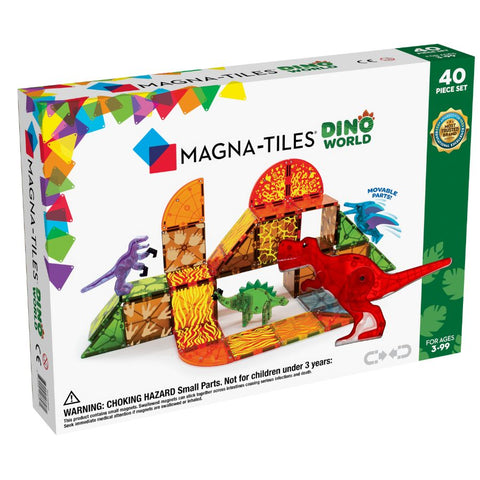 Magna-Tiles Dino World 40 Piece Set Magnetic Tiles | KidzInc Australia