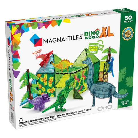 Magna-Tiles Dino World XL 50 Piece Set Magnetic Tiles | KidzInc Australia