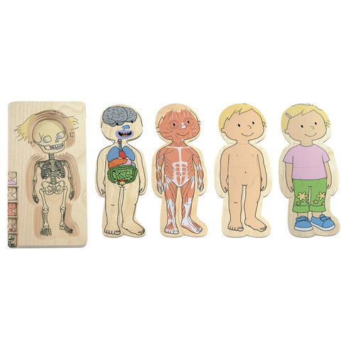 Beleduc - Your Body Girl 5 Layer Wooden Puzzle | KidzInc Australia | Online Educational Toy Store