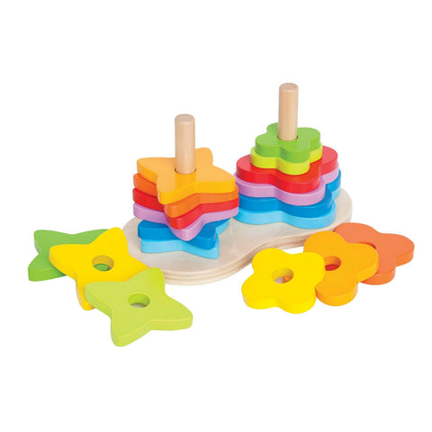 Hape - Double Rainbow Stacker | KidzInc Australia | Online Educational Toy Store