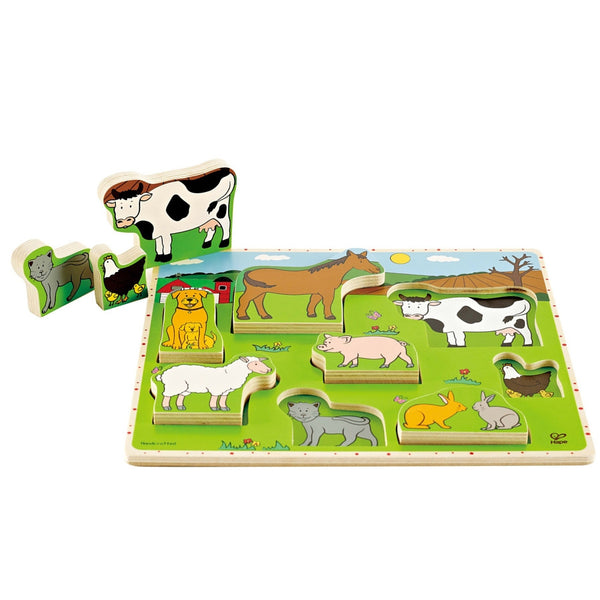 Hape - Farm Animals Stand Up Puzzle | KidzInc Australia | Online Educational Toy Store