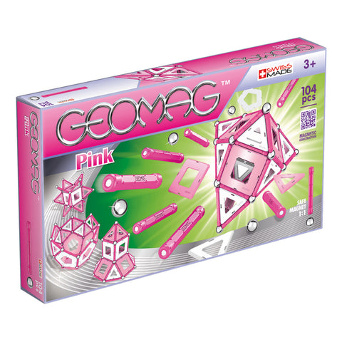 Geomag Panels Pink 104 Pieces | KidzInc Australia | Online Educational Toys