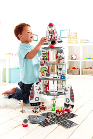 Hape -  Discovery Spaceship and Lift Off Rocket | KidzInc Australia | Online Educational Toy Store