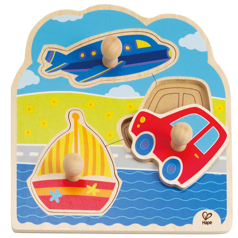 Hape - Travel Knob Puzzle | KidzInc Australia | Online Educational Toy Store