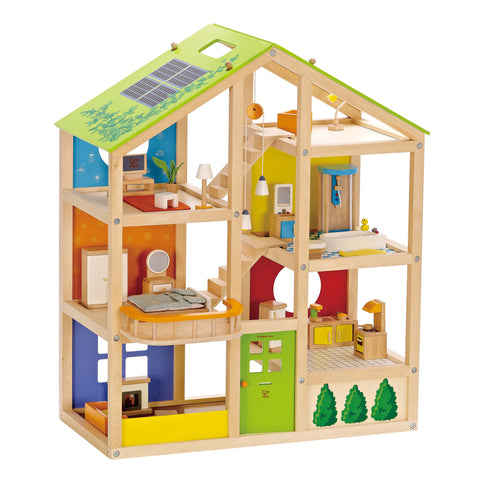 Hape - All Season Dollhouse (Unfurnished) | KidzInc Australia | Online Educational Toy Store