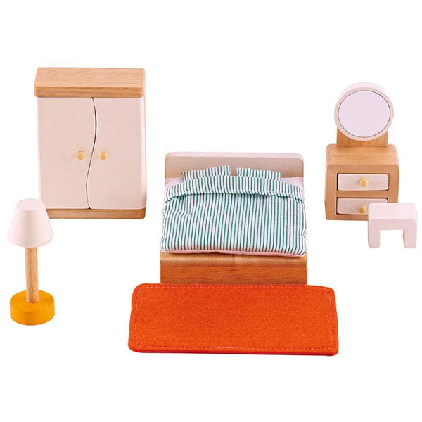 Hape - Doll House Furniture Master Bedroom | KidzInc Australia | Online Educational Toy Store