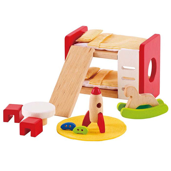 Hape - Doll House Furniture Child's Bedroom | KidzInc Australia | Online Educational Toy Store