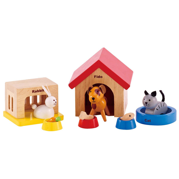 Hape - Doll House Furniture Family Pet Set | KidzInc Australia | Online Educational Toy Store