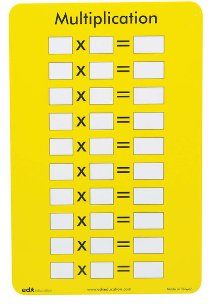 Edx Education - Multiplication Table Cards | KidzInc Australia | Online Educational Toy Store