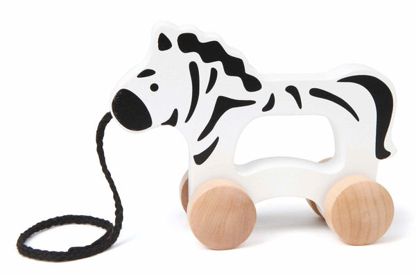 Hape - Push and Pull Zebra | KidzInc Australia | Online Educational Toy Store