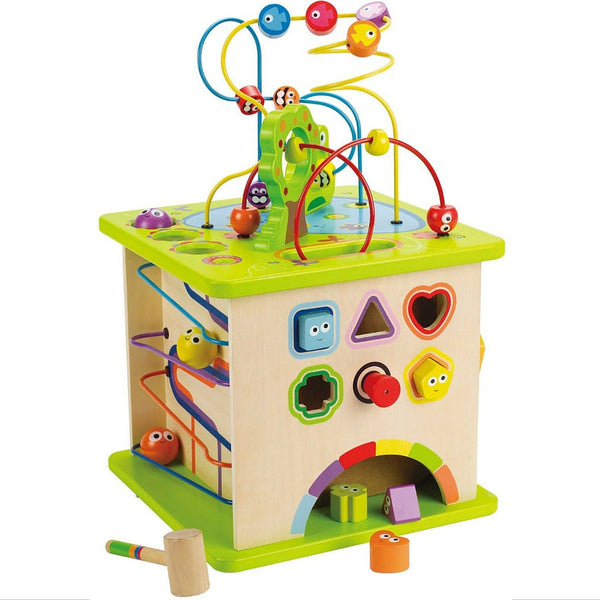 Hape - Country Critters Wooden Activity Play Cube | KidzInc Australia | Online Educational Toy Store
