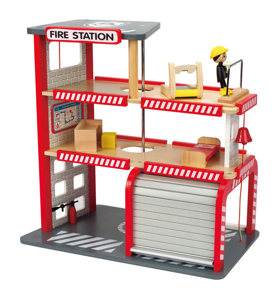 Hape - Fire Station | KidzInc Australia | Online Educational Toy Store