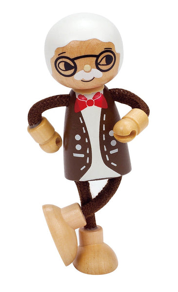 Hape -  Wooden Doll Grandfather | KidzInc Australia | Online Educational Toy Store