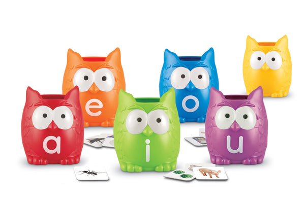 Learning Resources - Vowel Owls Sorting Set | KidzInc Australia | Online Educational Toy Store