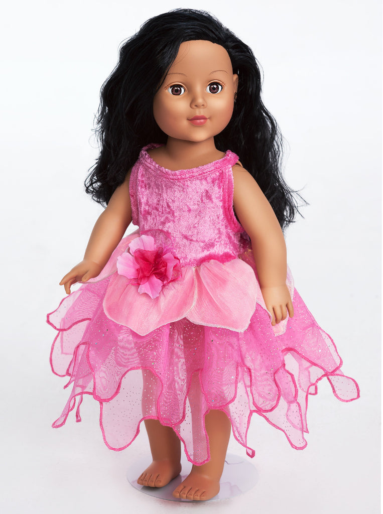 Little Adventures Hot Pink Tulip Fairy Doll Dress | KidzInc Little Adventures Hot Pink Tulip Fairy Doll Dress | KidzInc