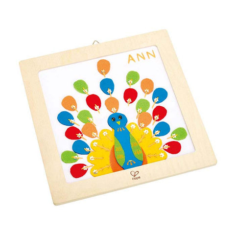 Hape - Proud Peacock Embroidery Kit | KidzInc Australia | Online Educational Toy Store