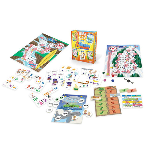 Junior Learning - Phonics Games, Set of 6 | KidzInc Australia | Online Educational Toy Store