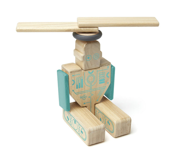 Tegu Future Magbot Magnetic Wooden Block Set | KidzInc Australia | Online Educational Toy Store