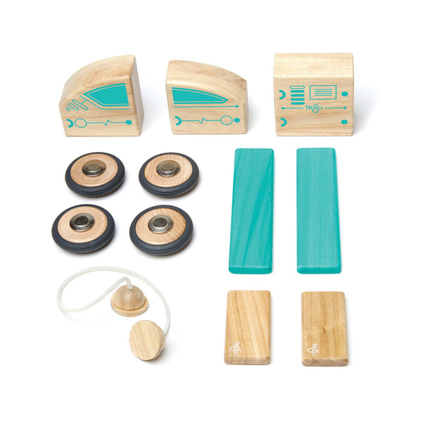 Tegu Future Circuit Racer Magnetic Wooden Block Set | KidzInc Australia | Online Educational Toy Store