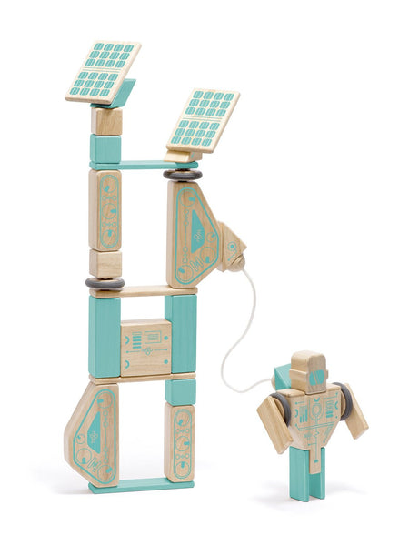 Tegu Future Magnetron Solar Station Magnetic Wooden Block Set | KidzInc Australia | Online Educational Toy Store