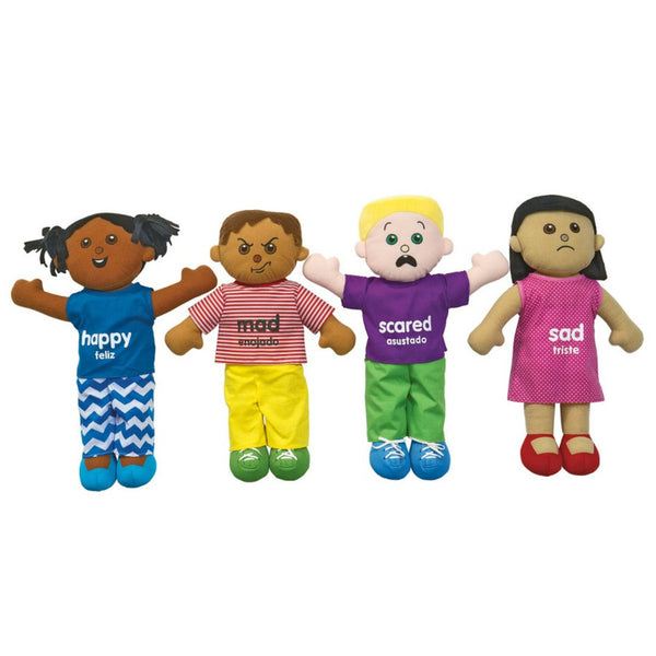 Excellerations Emotions Plush Dolls - Set of 4 | KidzInc Australia | Online Educational Toy Store