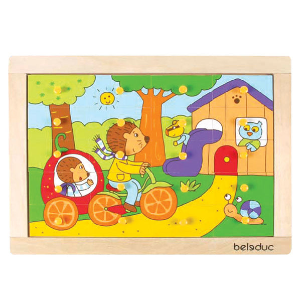 Beleduc - Hedgehog Wooden Puzzle | KidzInc Australia | Online Educational Toy Store