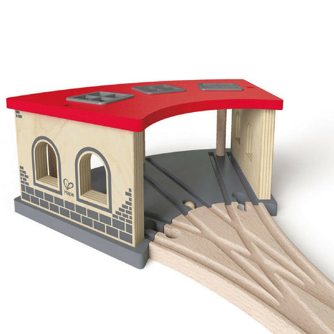 Hape - Railway Big Engine Shed Train Set | KidzInc Australia | Online Educational Toy Store