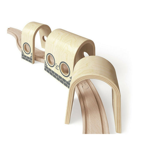 Hape - Railway Triple Tunnel | KidzInc Australia | Online Educational Toy Store