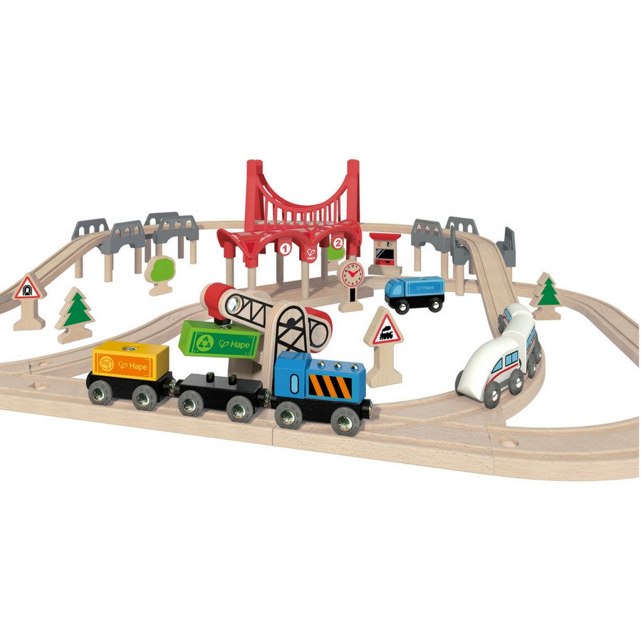 Hape Railway Double Loop Train Set | KidzInc Australia | Online Toys
