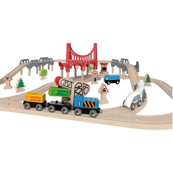 Hape - Railway Double Loop Train Set | KidzInc Australia | Online Educational Toy Store