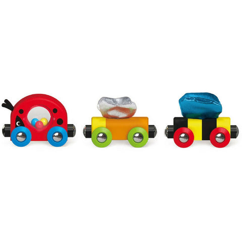 Hape - Railway Lucky Ladybug and Friends Train | KidzInc Australia | Online Educational Toy Store